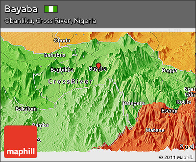 Political Panoramic Map of Bayaba
