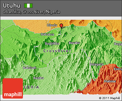 Political Panoramic Map of Utuhu