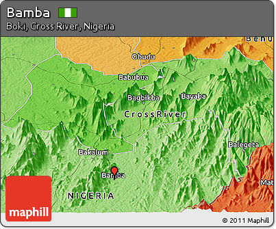 Political Panoramic Map of Bamba