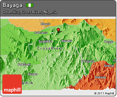 Political Panoramic Map of Bayaga