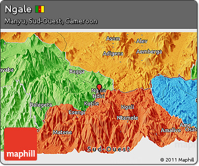 Political Panoramic Map of Ngale