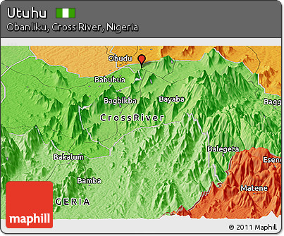 Political Panoramic Map of Utuhu