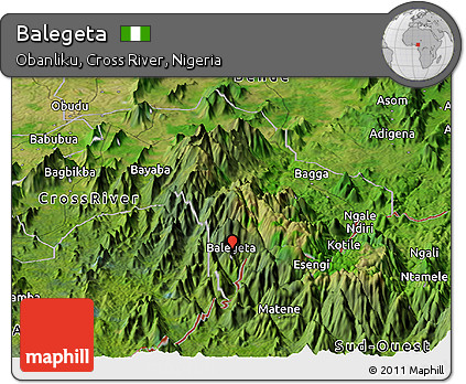 Satellite Panoramic Map of Balegeta