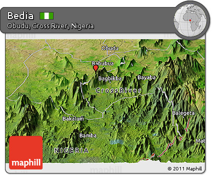 Satellite Panoramic Map of Bedia
