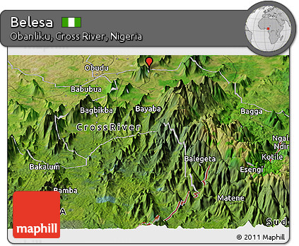Satellite Panoramic Map of Belesa