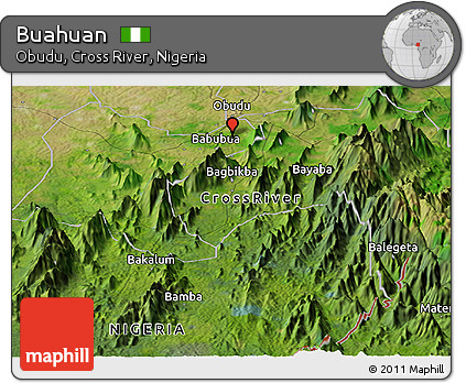Satellite Panoramic Map of Buahuan