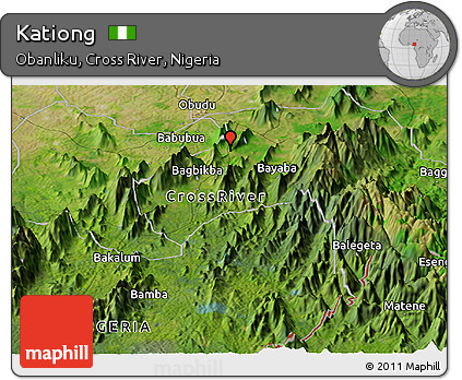 Satellite Panoramic Map of Kationg