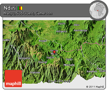 Satellite Panoramic Map of Ndiri