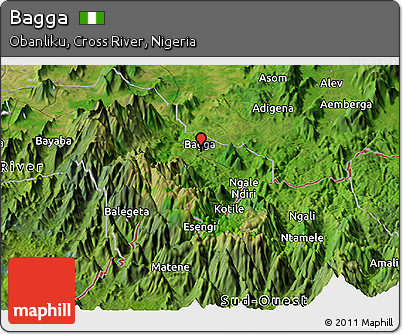 Satellite Panoramic Map of Bagga