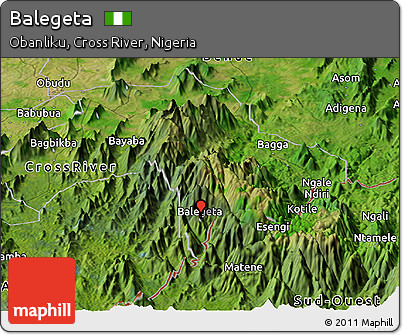 Satellite Panoramic Map of Balegeta