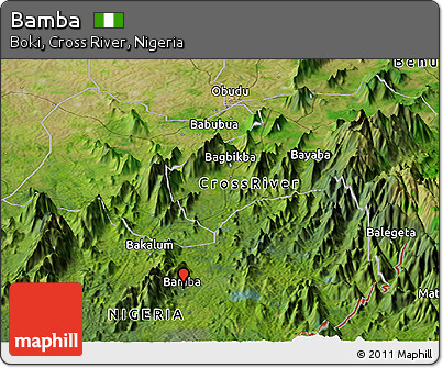 Satellite Panoramic Map of Bamba
