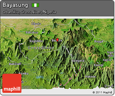 Satellite Panoramic Map of Bayasung
