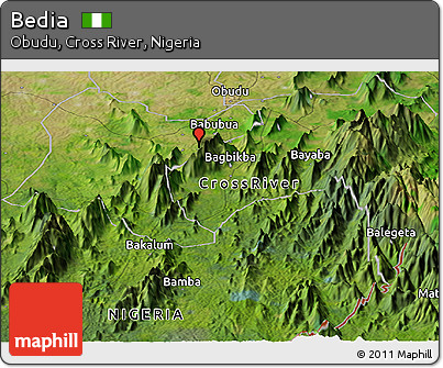 Satellite Panoramic Map of Bedia