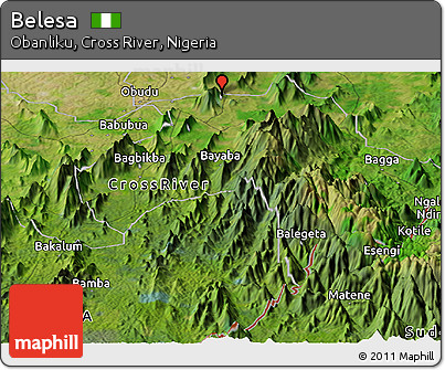 Satellite Panoramic Map of Belesa