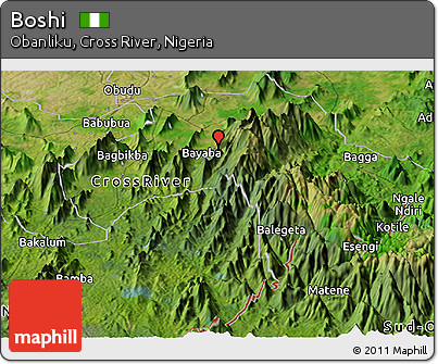 Satellite Panoramic Map of Boshi