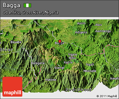 Satellite Panoramic Map of Bagga