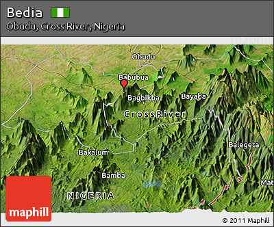 Satellite Panoramic Map of Bedia