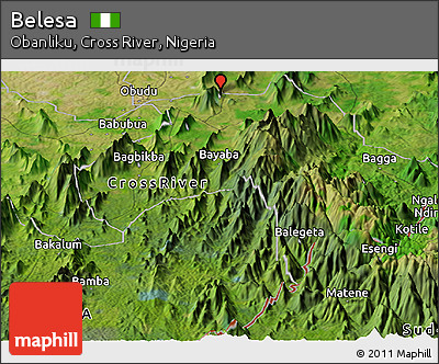 Satellite Panoramic Map of Belesa