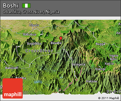 Satellite Panoramic Map of Boshi