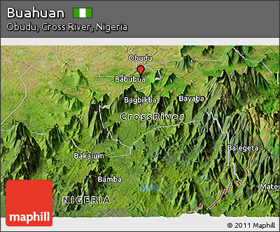 Satellite Panoramic Map of Buahuan