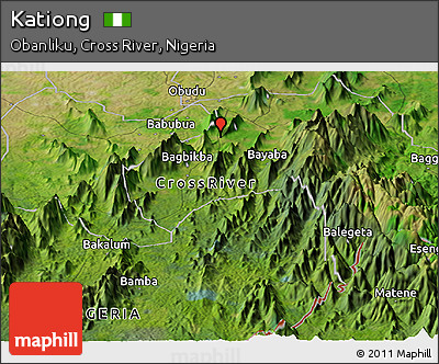 Satellite Panoramic Map of Kationg