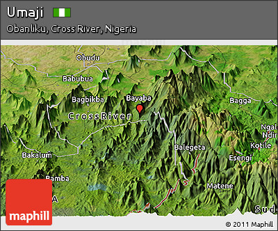 Satellite Panoramic Map of Umaji