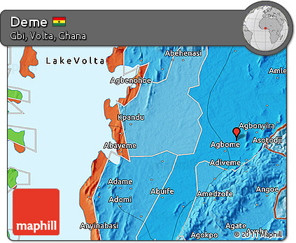 Political 3D Map of Deme