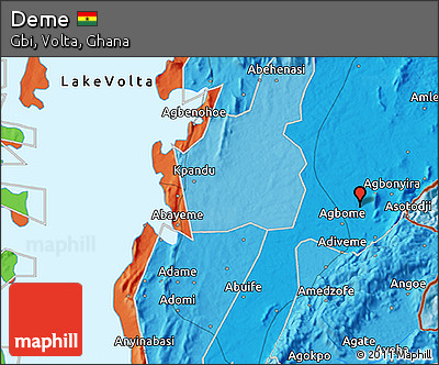 Political 3D Map of Deme