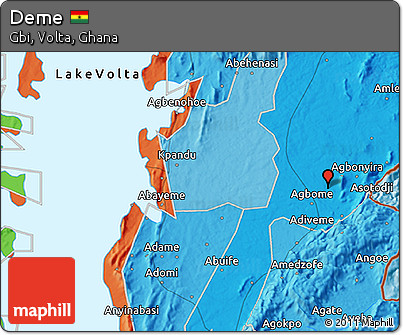 Political 3D Map of Deme