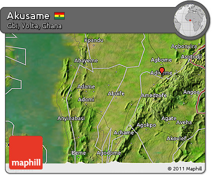 Satellite 3D Map of Akusame