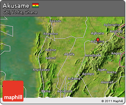 Satellite 3D Map of Akusame
