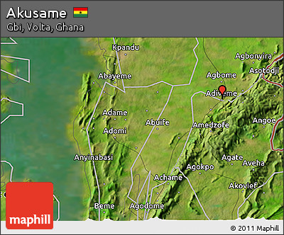 Satellite 3D Map of Akusame