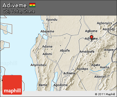 Shaded Relief 3D Map of Adiveme