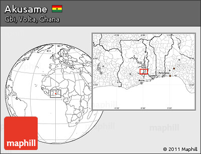 Blank Location Map of Akusame