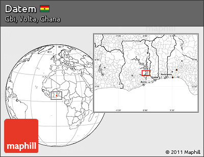 Blank Location Map of Datem