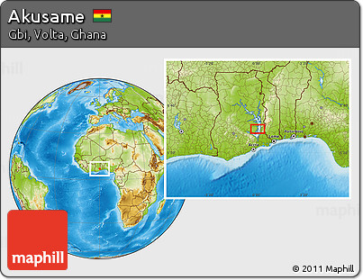 Physical Location Map of Akusame