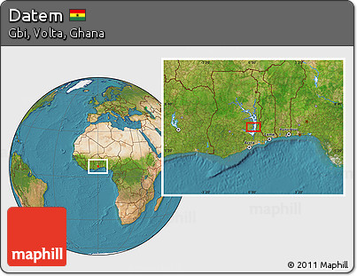 Satellite Location Map of Datem