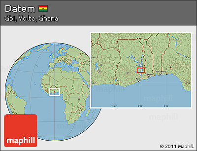 Savanna Style Location Map of Datem