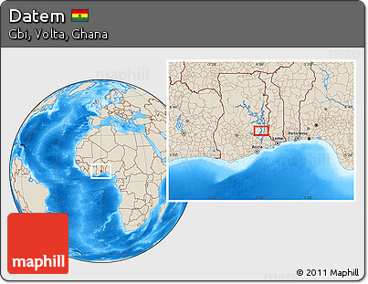 Shaded Relief Location Map of Datem