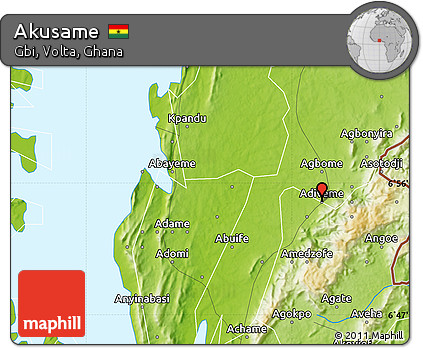 Physical Map of Akusame