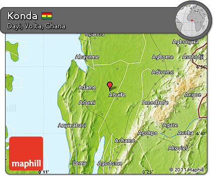 Physical Map of Konda