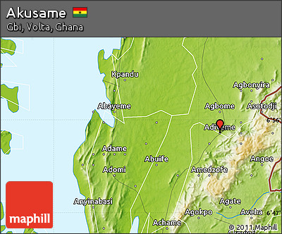 Physical Map of Akusame
