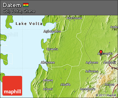 Physical Map of Datem