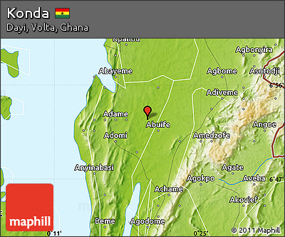 Physical Map of Konda