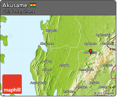 Physical Map of Akusame