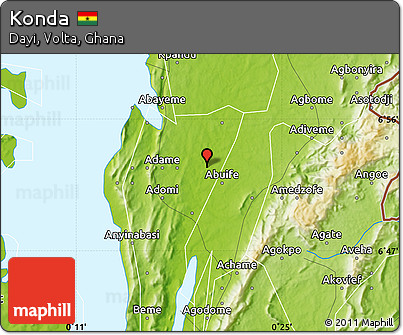 Physical Map of Konda