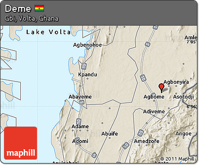 Shaded Relief Map of Deme