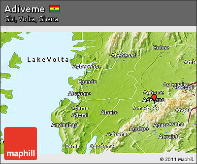 Physical Panoramic Map of Adiveme