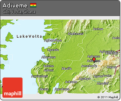 Physical Panoramic Map of Adiveme