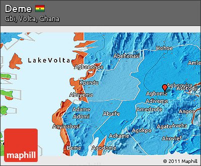 Political Panoramic Map of Deme